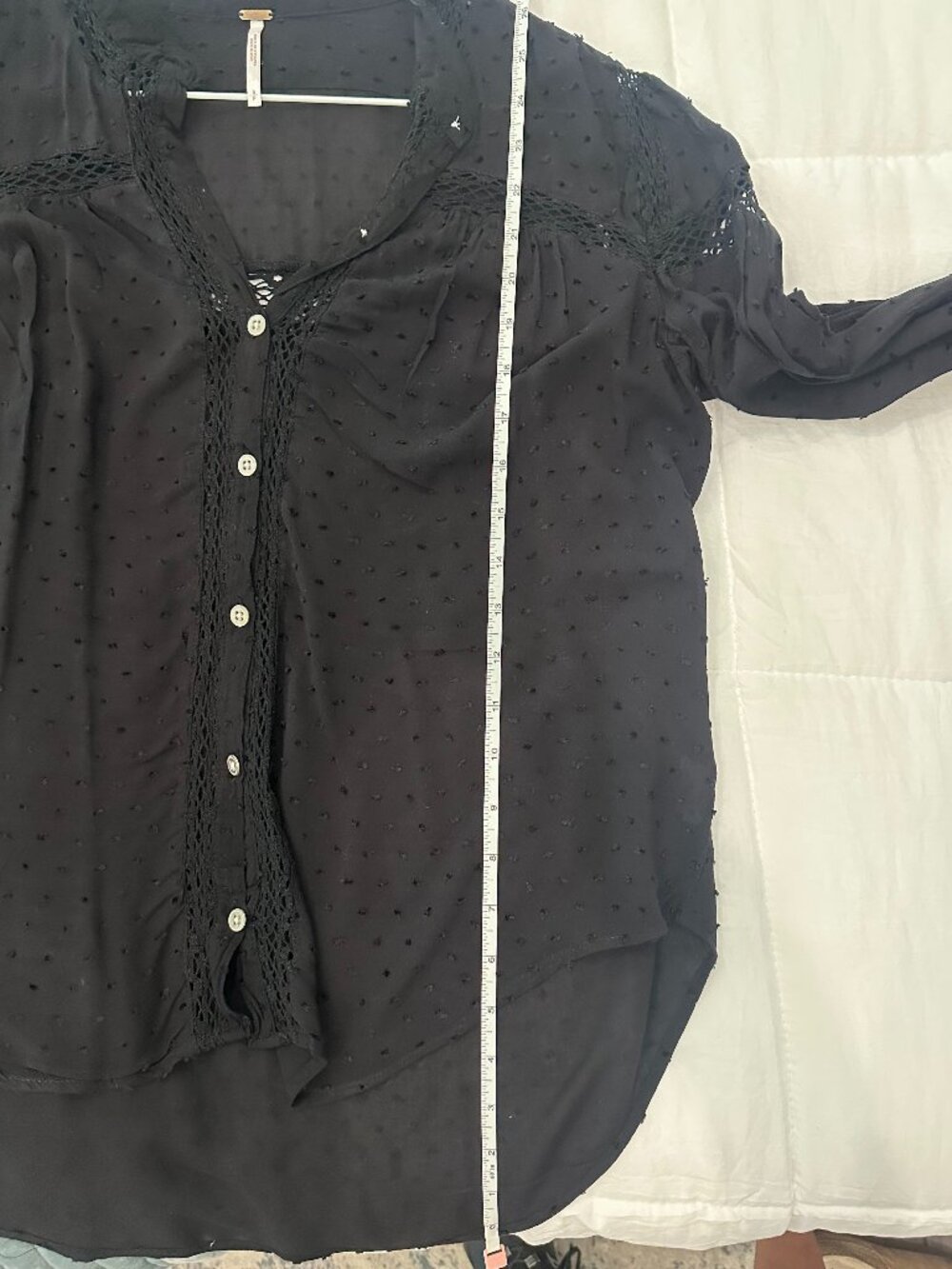 Free People Black Blouse